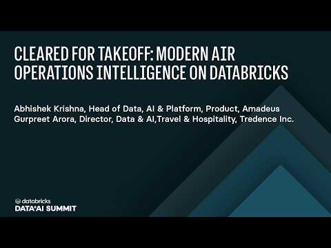 Watch: How Amadeus Modernized aviation operations on Databricks