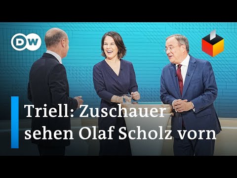 Triell der Spitzenkandidaten: Weiterer Etappensieg für Olaf Scholz | DW Nachrichten