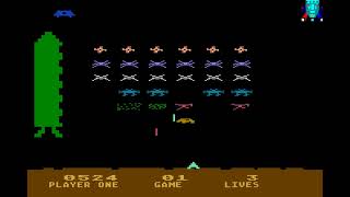 Atari 800 Game: Space Invaders (1980 Atari)