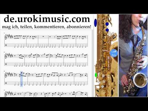 Saxophon Lernen Tenor David Guetta, Justin Bieber - 2U Tabulatur Teil#2 um-i995