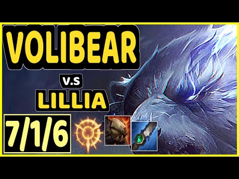 CUZZ (VOLIBEAR) vs LILLIA - 7/1/6 KDA JUNGLE CHALLENGER GAMEPLAY - KR
