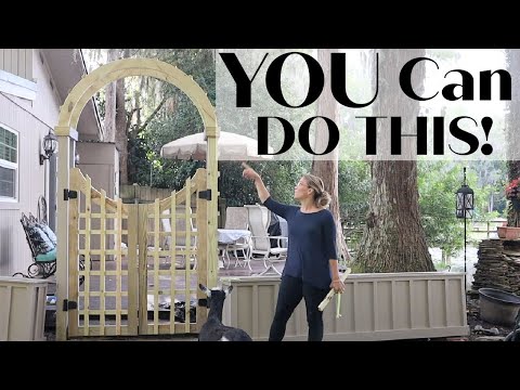 How to build an arched arbor with double gate