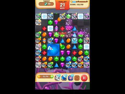 Jewel Match King Level 367 - Walkthrough ( No Booster )