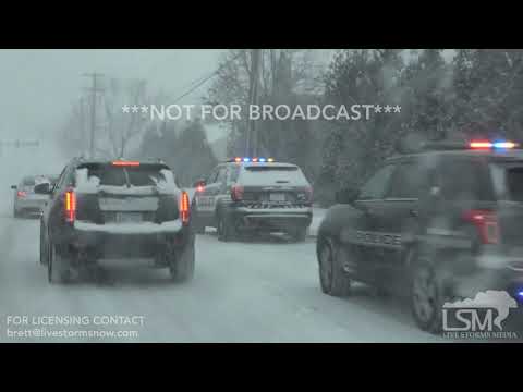 02-15-2019 Kansas City Metro Morning Snow Road Deterioration and Wreck