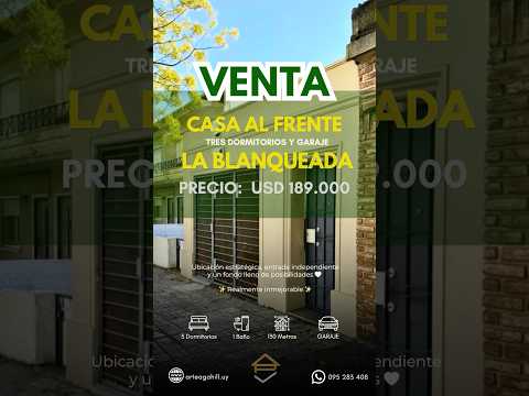 Video de YouTube - Apartamento en Venta de 3 dormitorios con  Garage en La Blanqueada, Montevideo