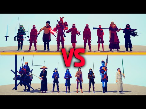 NINJA TEAM vs SAMURAI TEAM - Totally Accurate Battle Simulator | TABS