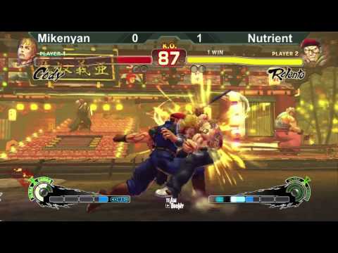 NOMCON 2014 USF4 Tournament Mikenyan Cody vs Nutrient Rolento