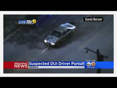 Suspected DUI Driver Pursuit - Los Angeles Police Chase [5/31/2018]