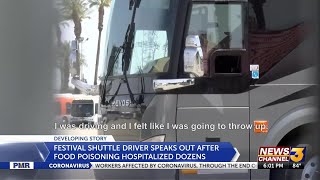 Coachella festival shuttle driver speaks out after 100 drivers sick with food poisoning
