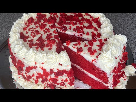 No-Cocoa Southern Red Velvet Cake | Step-by-Step + Cream Cheese Frosting
