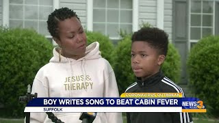 Boy writes song to beat cabin fever