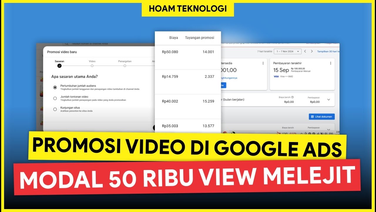 TUTORIAL LENGKAP PEMULA! Cara Promosi Video YouTube di Google Ads | Iklan Kampanye di Google Ads