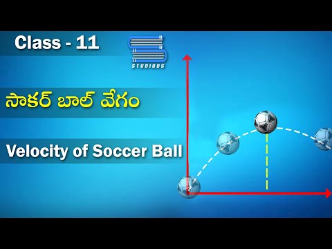 సాకర్ బాల్ వేగం - Velocity of Soccer Ball - Projective Motion | Motion in Plane Physics Telugu
