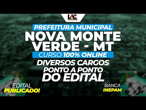 🏆Prefeitura de Nova Monte Verde MT – Curso EAD 🏆
