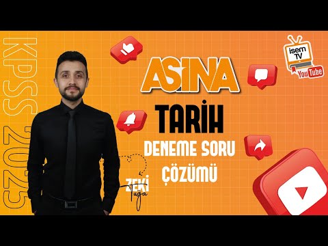 2) Kpss Tarih Deneme Sınavı - 2 - Zeki Tuğa / İsemTV 2024