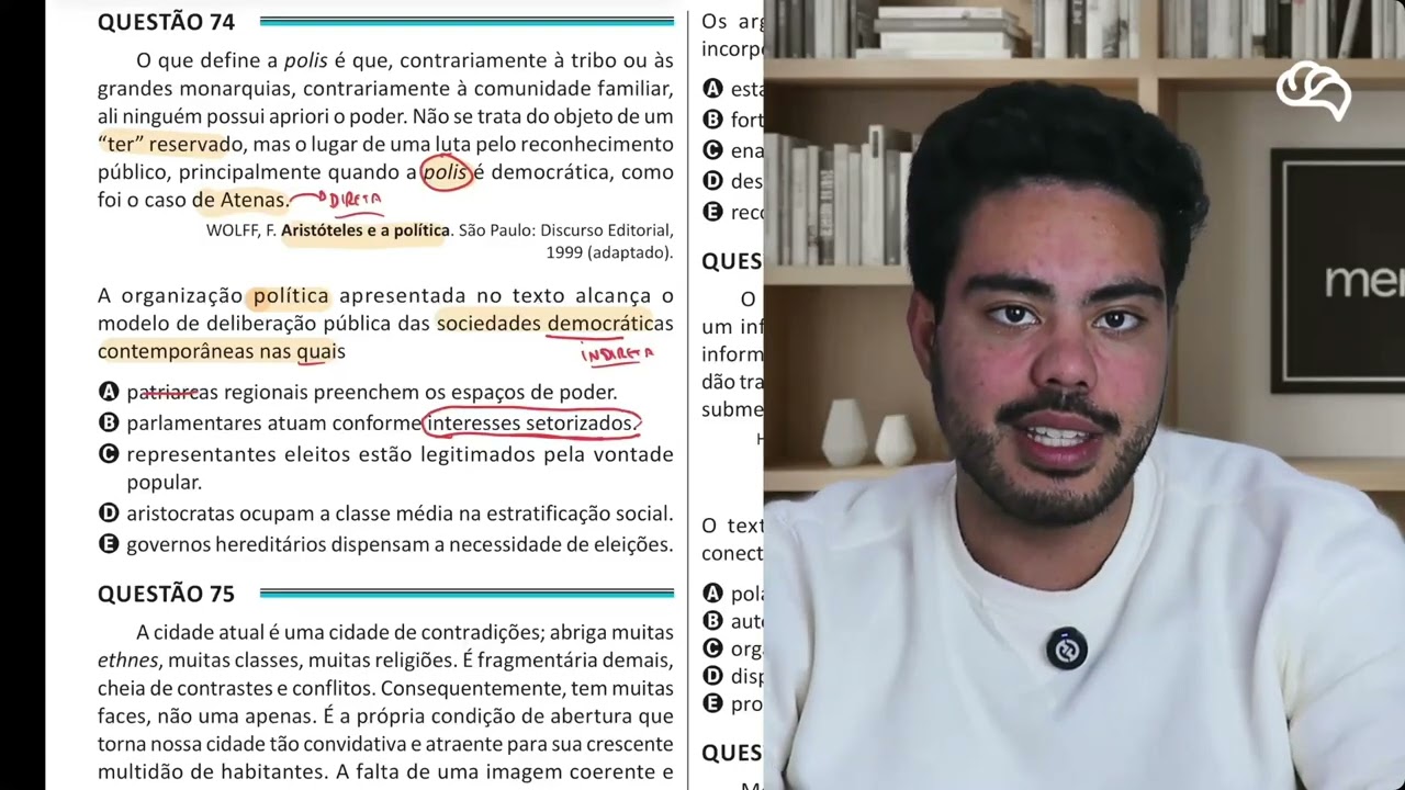 Resolução em Vídeo — Questão 74 ENEM 2025 Belém