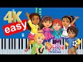 Dora And Friends Into The City Slow Easy Medium Piano Tutorial 4K