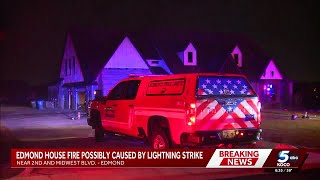 Edmond house fire probably caused by lightning strike