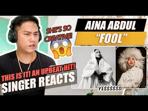 Aina Abdul - FOOL (Official Lyric Video) | SINGER REACTION
