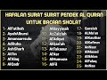 -Hafalan surat surat pendek Al Quran untuk bacaan sholat