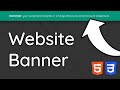 How To Create A Top Banner For Websites - HTML & CSS Tutorial For Beginners