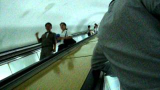 preview picture of video 'Riding the Pyongyang Metro Escalator in North Korea'