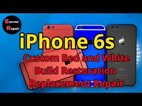Custom Red and White iphone 6s Build Restoration Replacement Repair