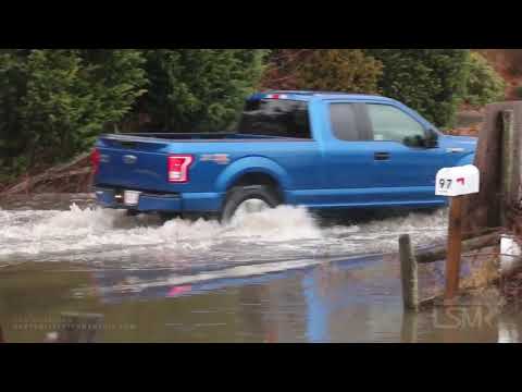12-30-2019 Chatham, MA - Car Stranded In Flooded Roadway On Cape Cod - Heavy Rains