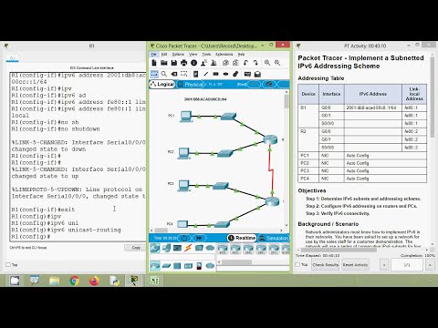 12.9.1 Packet Tracer - Implement a Subnetted IPv6 Addressing Scheme