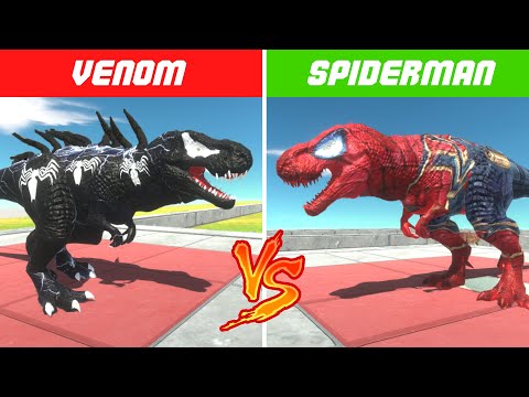 NEW - VENOM T-REX DEATH RUN - Animal Revolt Battle Simulator