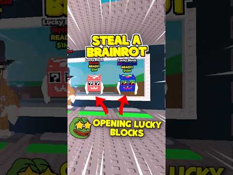 OPENING NEW LUCKY BLOCKS in Steal A Brainrot! 🍀😁 #stealabrainrot #roblox #usa