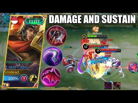 LAPU-LAPU DAMAGE AND SUSTAIN BUILD! NEW LAPU-LAPU BEST BUILD 2022 | MLBB