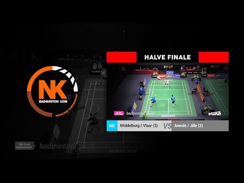 Middelburg / Vlaar vs Arends / Jille (MD, HALVE FINALE) - NK Badminton 2018