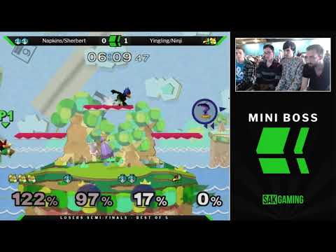 Mini Boss 2 Doubles Losers Finals - Napkins/Sherbert (Blue) vs Yingling/Ninji (Green)