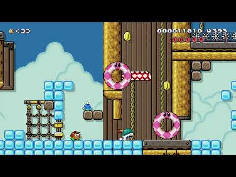 Bumper&Blooper Sea マルマルとゲッソー海峡v2 by つきこ - Super Mario Maker - No Commentary 1br