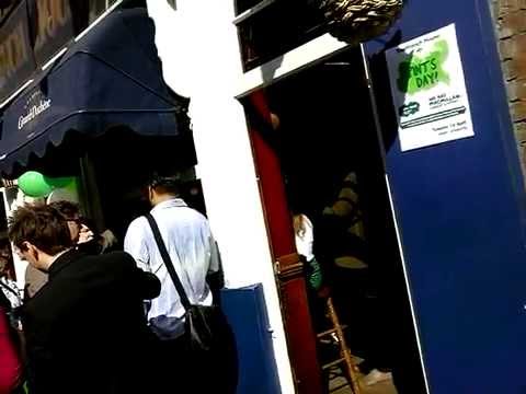 Pint day at the French,  Soho,  London.