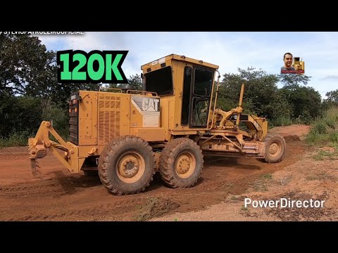 CATERPILLAR 120K NO TRECHO / Motoniveladora grader niveleuse patrola operador 