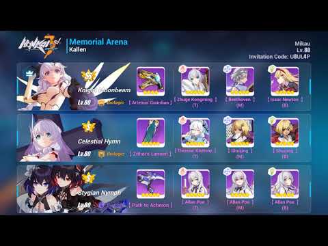 Honkai Impact 3rd - Master Memorial Arena - Houdou - Kallen - Jizo - Gameplay