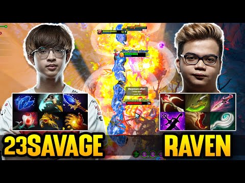 23SAVAGE vs RAVEN - FLAWLESS BATTLE INVOKER vs PUCK