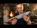 The boss brought material for father to make a knife, let's try! #Traditional Blacksmithing