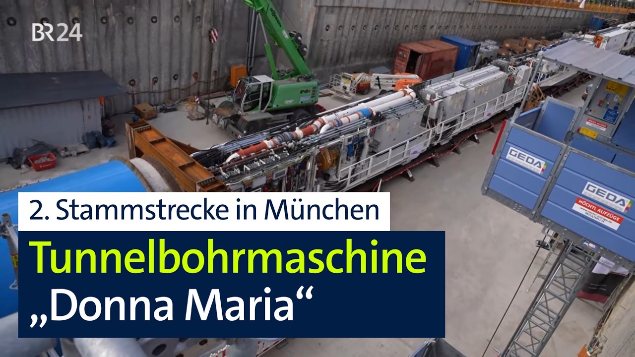 180 Meter lang, 700 Tonnen schwer: Tunnelbohrmaschine für die 2. Stammstrecke | Abendschau | BR24