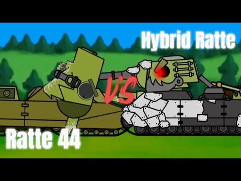 Ratte 44 VERSUS Hybrid Ratte | Tank Battleground | Cartoons about tanks