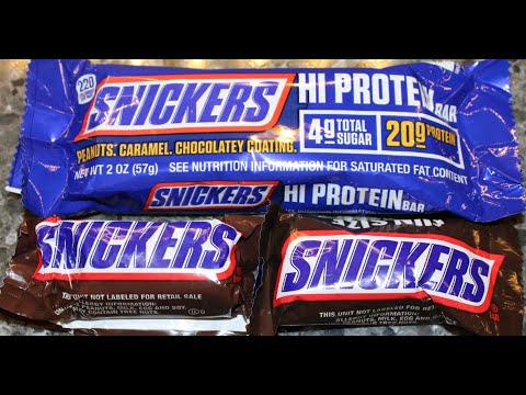 Snickers Hi Protein Bar & Snickers Candy Bar Comparison & Review