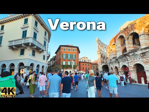 Verona Walking Tour 4K 60fps | Explore Verona Italy’s Top Attractions & Landmarks