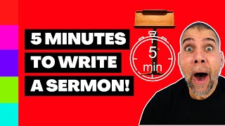 How to Write a Sermon in 5 Minutes | Easy Sermon Outline for Pastors #Church #Preaching #sermon