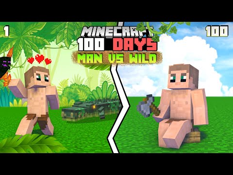 100 days as Bear Grylls in Minecraft