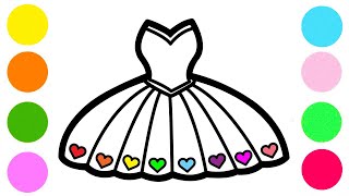 How To Draw a Beautiful Dress Step by Step for Kids