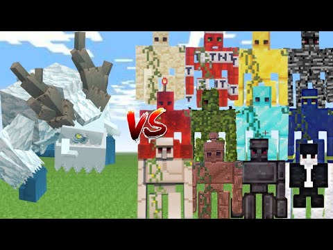 Insane Fight: Frostmaw vs All Golem in Minecraft x100 #minecraft #gaming #viral