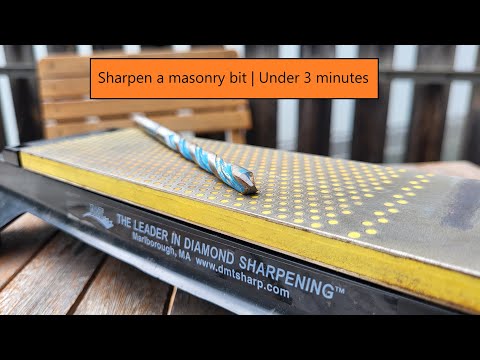 Sharpen a masonry drillbit
