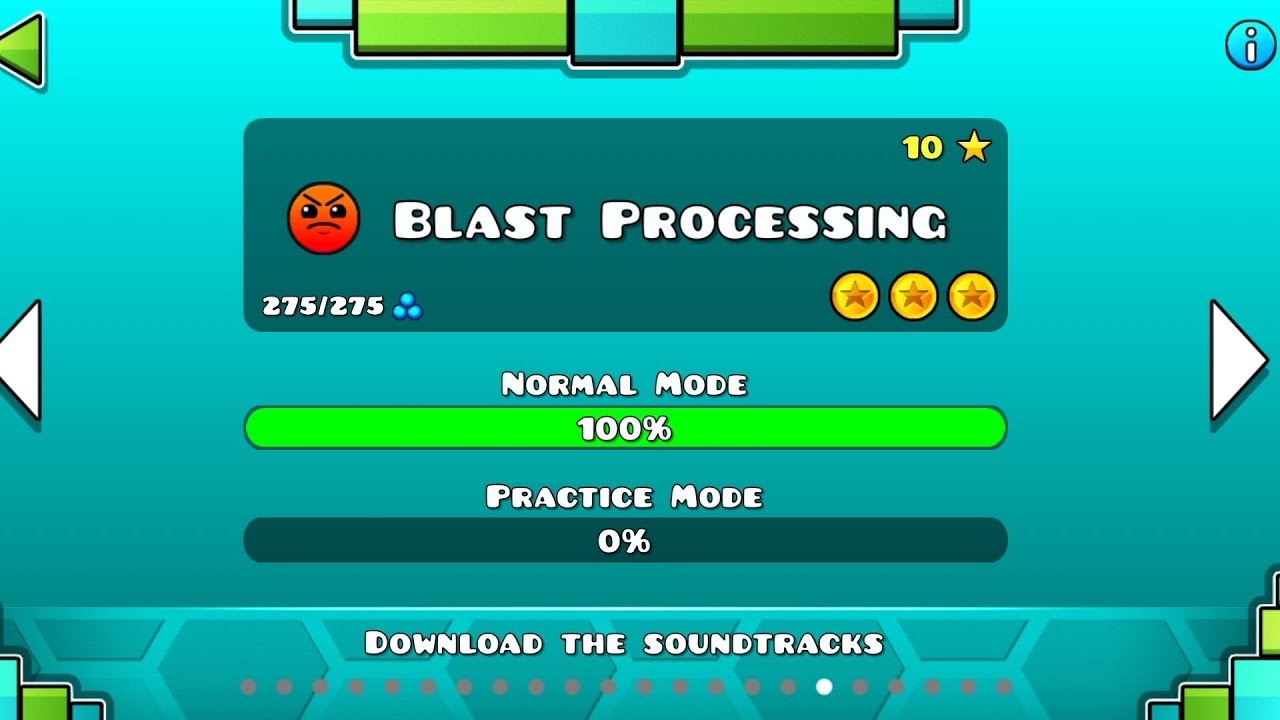 Playing Geometry Dash • Blast Processing • All Coins